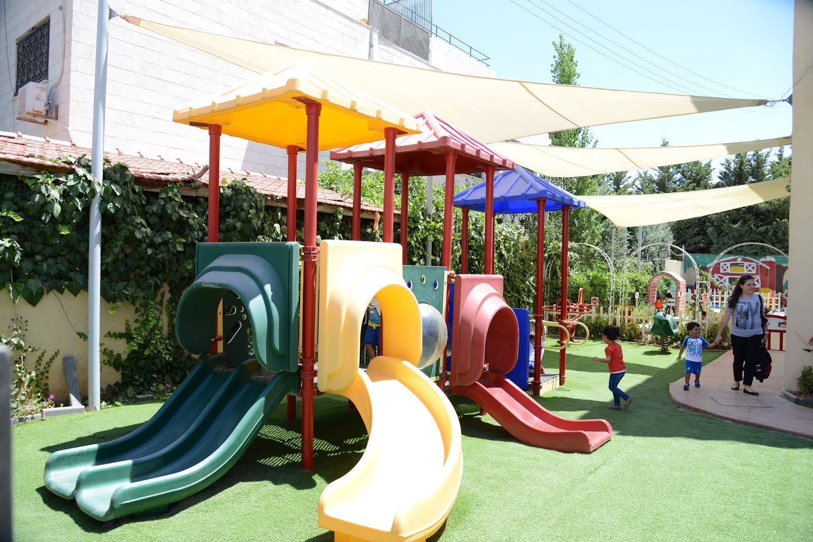 Children enjoying the campus at Lubna's Pre School